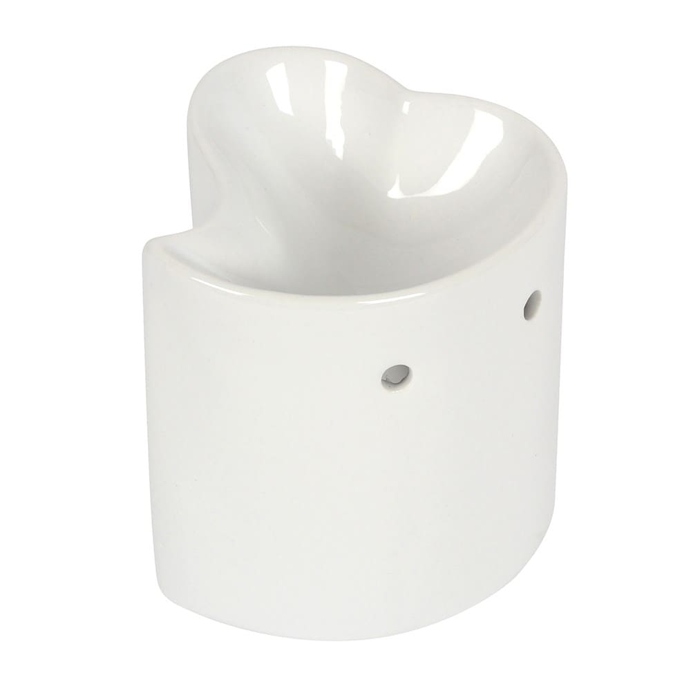 White Heart Wax Melt Burner - Blissful Moments