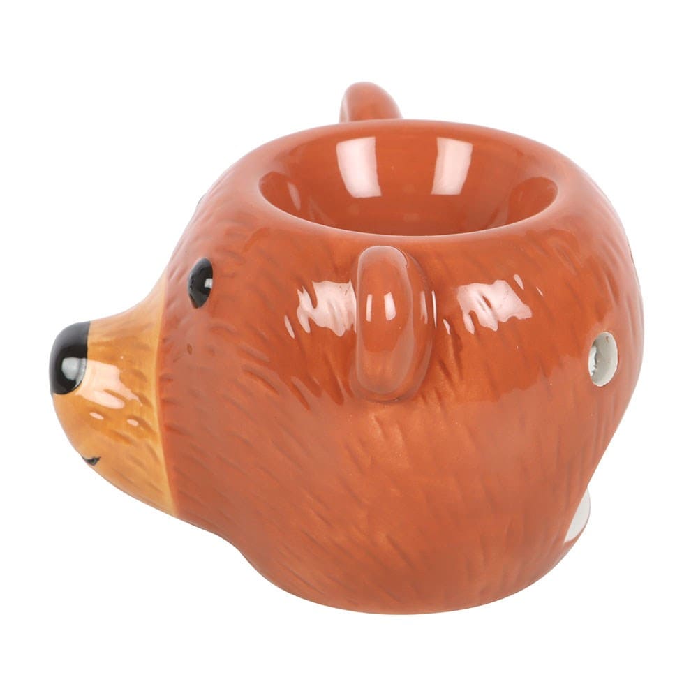  Ceramic bear-shaped wax melt burner on a white background