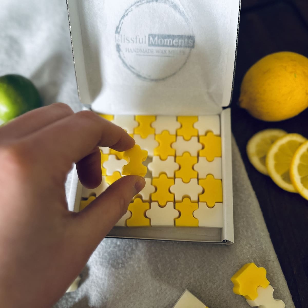 Citrus Lemon Jigsaw Puzzle Wax Melt Gift Box