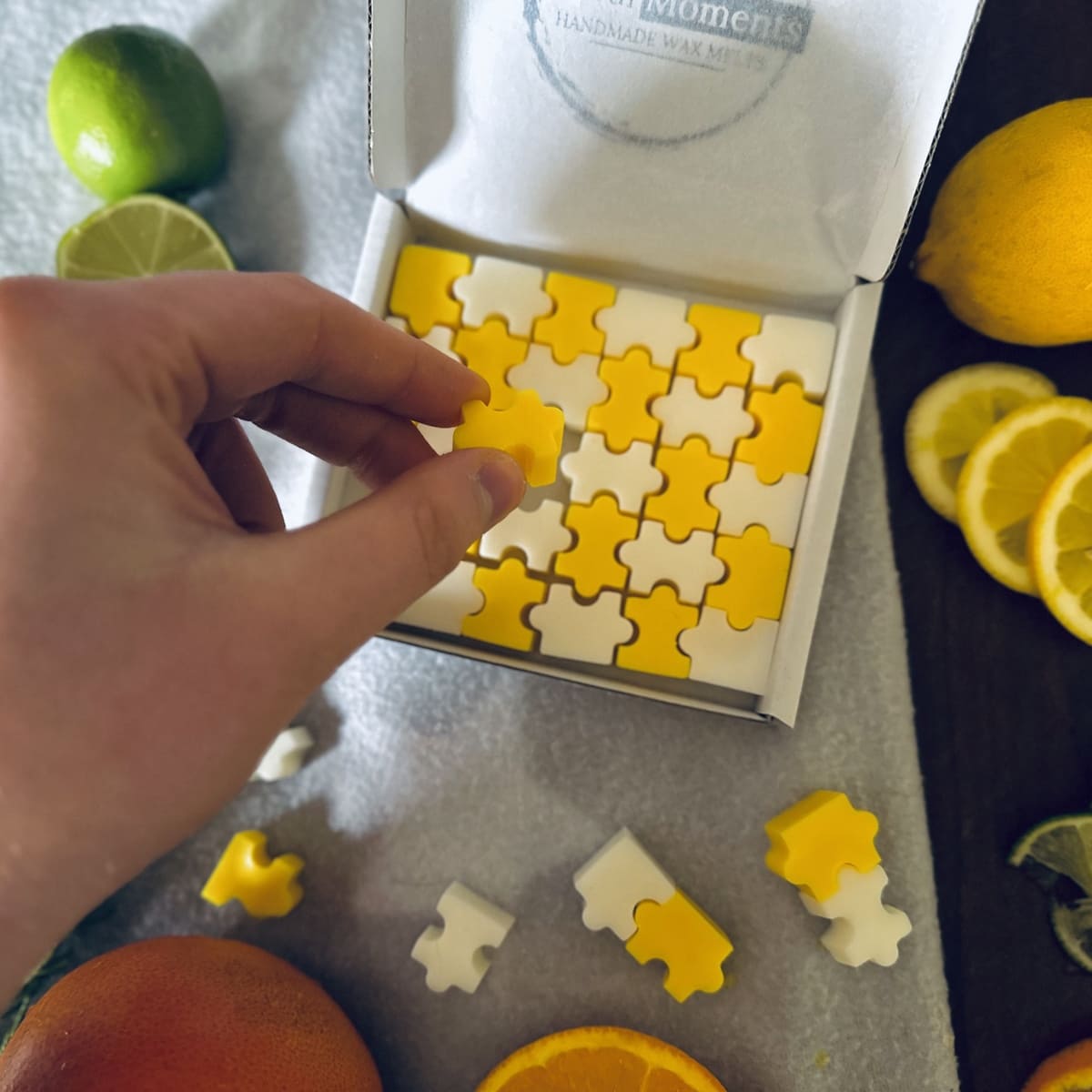 Citrus Lemon Jigsaw Puzzle Wax Melt Gift Box