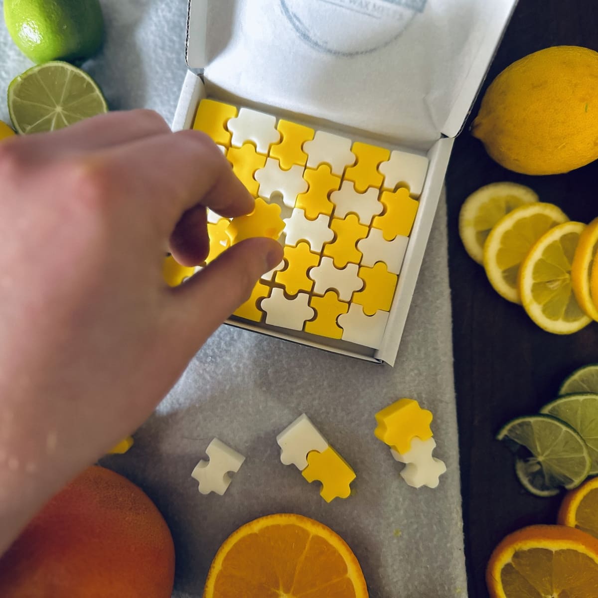 Citrus Lemon Jigsaw Puzzle Wax Melt Gift Box