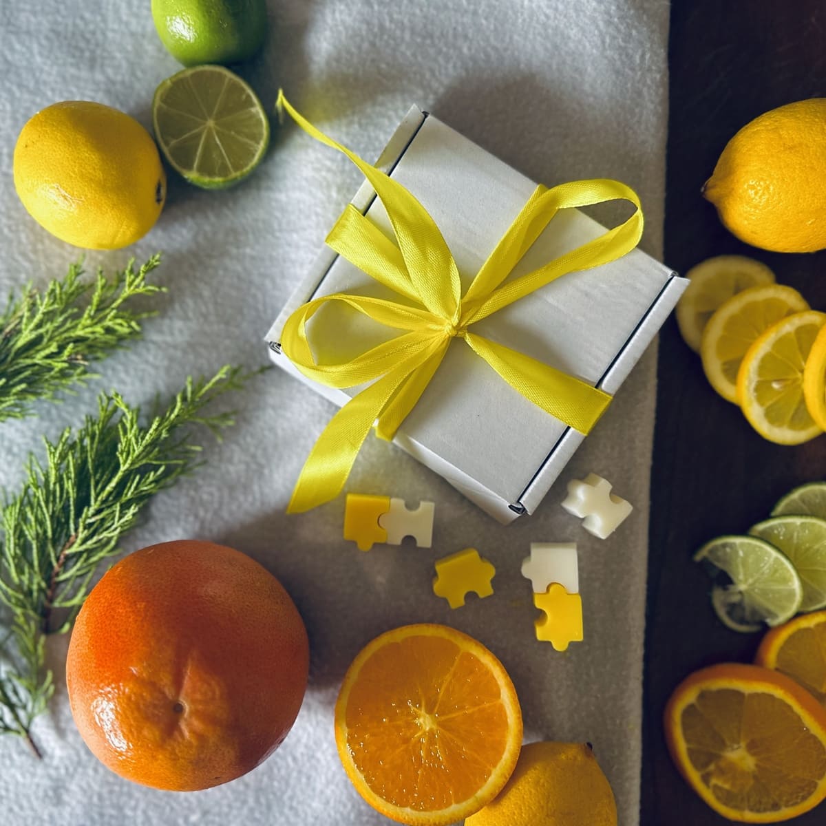 Citrus Lemon Jigsaw Puzzle Wax Melt Gift Box