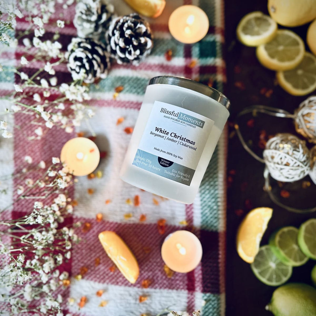 White Christmas Candle